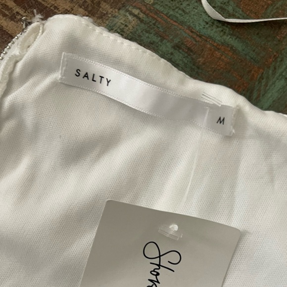 SALTY White Gauze Corset Top NWT - Picture 6 of 7